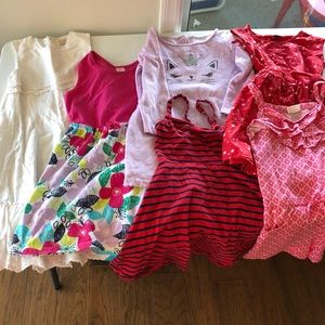 Bundle of 6 dresses and 1 romper